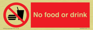 No food or drink